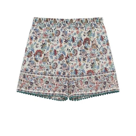 POMANDER PLACE Cream Chintz Nova Shorts Size L NWT Retail $98 Tuckernuck - Picture 8 of 8